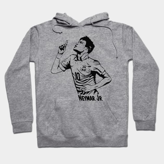 Neymar Jr Football Hoodie by Joker & Angel